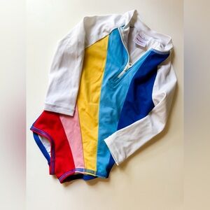Hanna Andersson 18-24 mos one-piece long sleeved rash guard swimsuit.